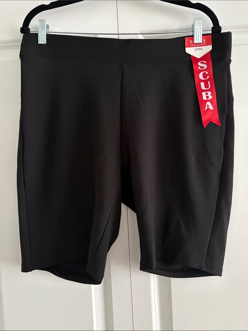 Women's Black Biker Shorts Scuba material Size 2XL